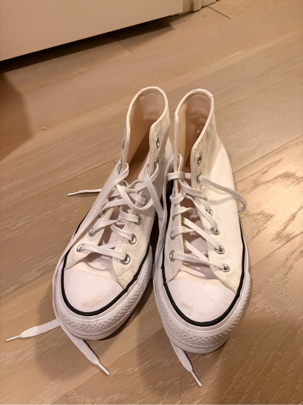Converse White High-Top Canvas Sneakers